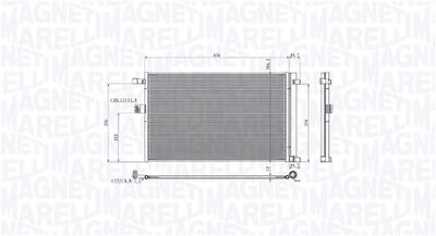 Condenser, air conditioning MAGNETI MARELLI 350203104900