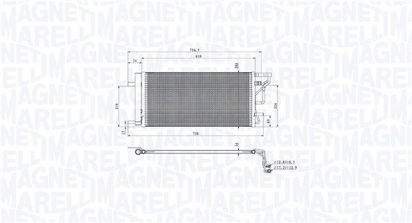 MAGNETI MARELLI 350203105200 Condenser, air conditioning