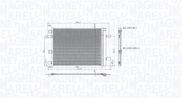 MAGNETI MARELLI 350203105300 Condenser, air conditioning