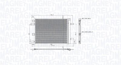 Condenser, air conditioning MAGNETI MARELLI 350203105300