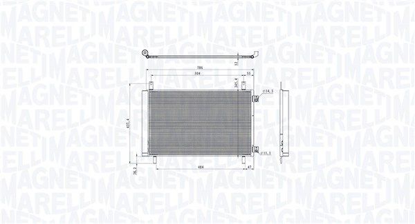 MAGNETI MARELLI 350203105500 Condenser, air conditioning