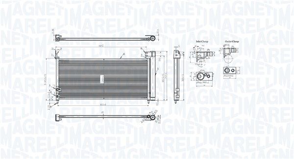 MAGNETI MARELLI 350203107200 Condenser, air conditioning