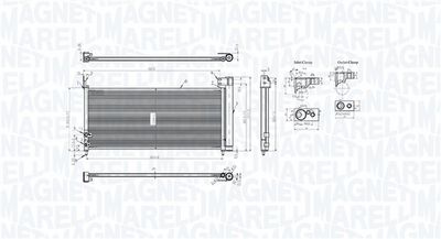 Condenser, air conditioning MAGNETI MARELLI 350203107200
