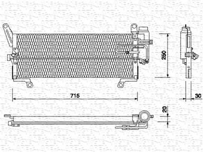 Condenser, air conditioning MAGNETI MARELLI 350203114000
