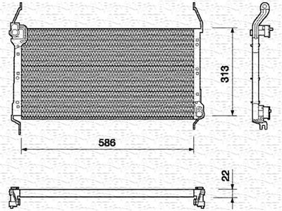 Condenser, air conditioning MAGNETI MARELLI 350203115000