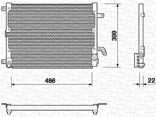 MAGNETI MARELLI 350203122000 Condenser, air conditioning