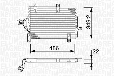 Condenser, air conditioning MAGNETI MARELLI 350203124000