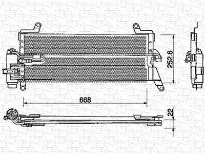 Condenser, air conditioning MAGNETI MARELLI 350203128000