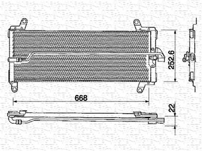 Condenser, air conditioning MAGNETI MARELLI 350203129000
