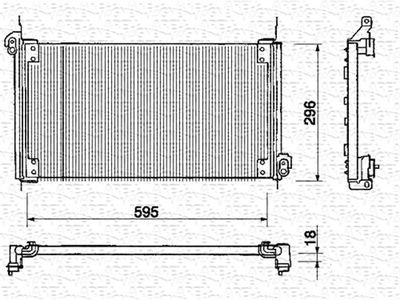 Condenser, air conditioning MAGNETI MARELLI 350203131000