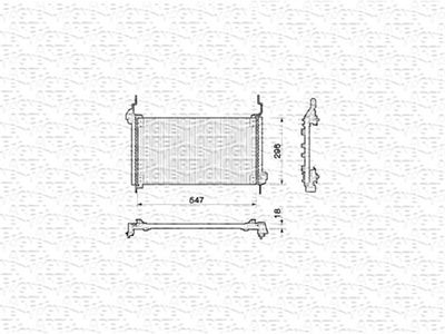 Condenser, air conditioning MAGNETI MARELLI 350203132000