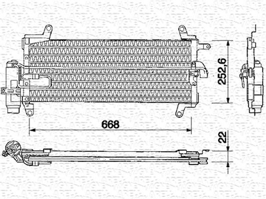 MAGNETI MARELLI 350203136000 Condenser, air conditioning