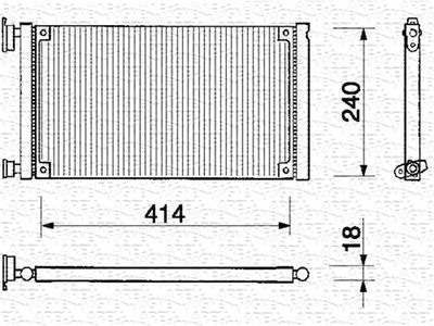 Condenser, air conditioning MAGNETI MARELLI 350203137000