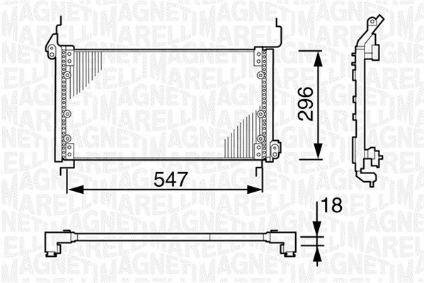 MAGNETI MARELLI 350203138000 Condenser, air conditioning