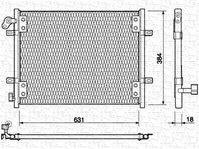 Condenser, air conditioning MAGNETI MARELLI 350203139000