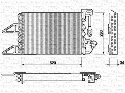 Condenser, air conditioning MAGNETI MARELLI 350203140000