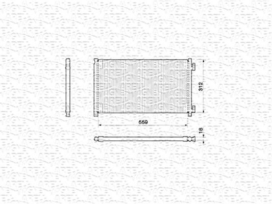 MAGNETI MARELLI 350203145000 Condenser, air conditioning