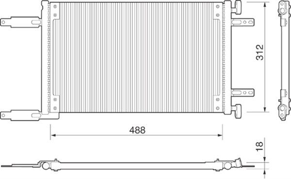 MAGNETI MARELLI 350203148000 Condenser, air conditioning