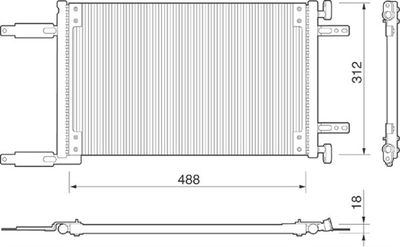 Condenser, air conditioning MAGNETI MARELLI 350203148000