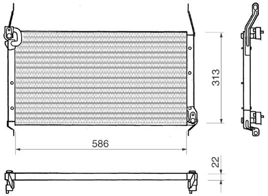 MAGNETI MARELLI 350203150000 Condenser, air conditioning