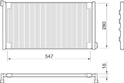 Condenser, air conditioning MAGNETI MARELLI 350203152000