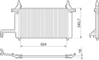 Condenser, air conditioning MAGNETI MARELLI 350203153000