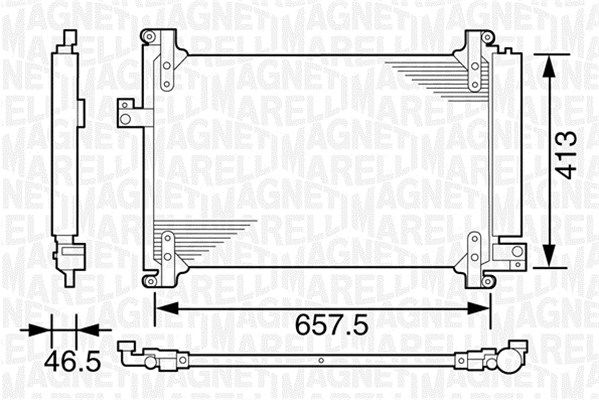 MAGNETI MARELLI 350203161000 Condenser, air conditioning