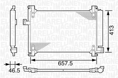 Condenser, air conditioning MAGNETI MARELLI 350203161000