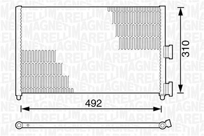 Condenser, air conditioning MAGNETI MARELLI 350203162000