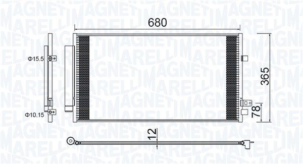 MAGNETI MARELLI 350203173000 Condenser, air conditioning