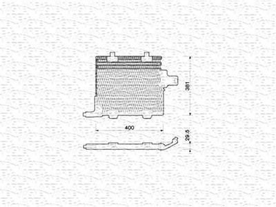 Condenser, air conditioning MAGNETI MARELLI 350203211000
