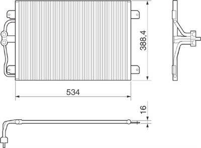 Condenser, air conditioning MAGNETI MARELLI 350203215000