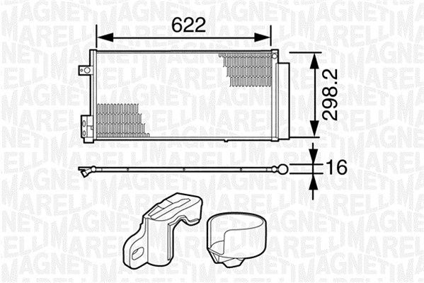 MAGNETI MARELLI 350203226000 Condenser, air conditioning