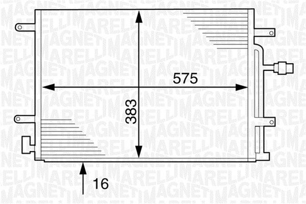 MAGNETI MARELLI 350203231000 Condenser, air conditioning