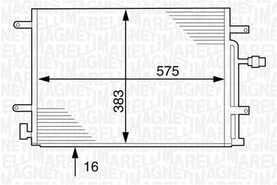 Condenser, air conditioning MAGNETI MARELLI 350203231000