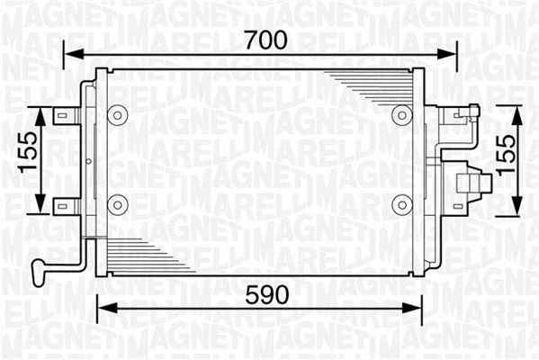 MAGNETI MARELLI 350203238000 Condenser, air conditioning