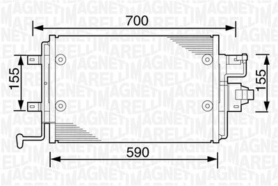 Condenser, air conditioning MAGNETI MARELLI 350203238000