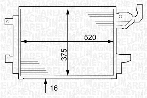 MAGNETI MARELLI 350203241000 Condenser, air conditioning
