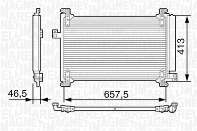 Condenser, air conditioning MAGNETI MARELLI 350203242000