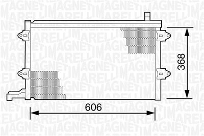 Condenser, air conditioning MAGNETI MARELLI 350203243000