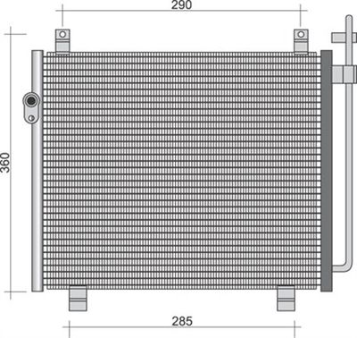 Condenser, air conditioning MAGNETI MARELLI 350203246000