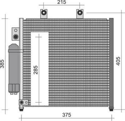 Condenser, air conditioning MAGNETI MARELLI 350203250000