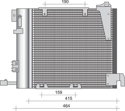 Condenser, air conditioning MAGNETI MARELLI 350203263000