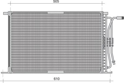 Condenser, air conditioning MAGNETI MARELLI 350203281000