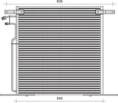 Condenser, air conditioning MAGNETI MARELLI 350203283000
