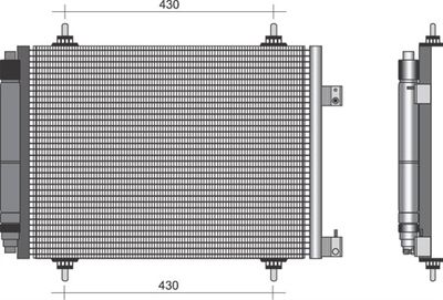 Condenser, air conditioning MAGNETI MARELLI 350203332000