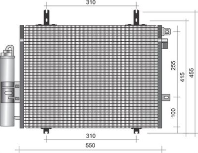 Condenser, air conditioning MAGNETI MARELLI 350203338000