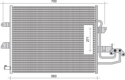 Condenser, air conditioning MAGNETI MARELLI 350203344000