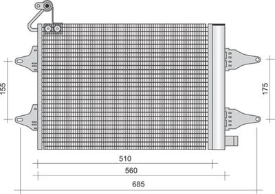 Condenser, air conditioning MAGNETI MARELLI 350203381000