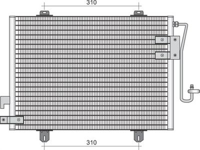 Condenser, air conditioning MAGNETI MARELLI 350203398000